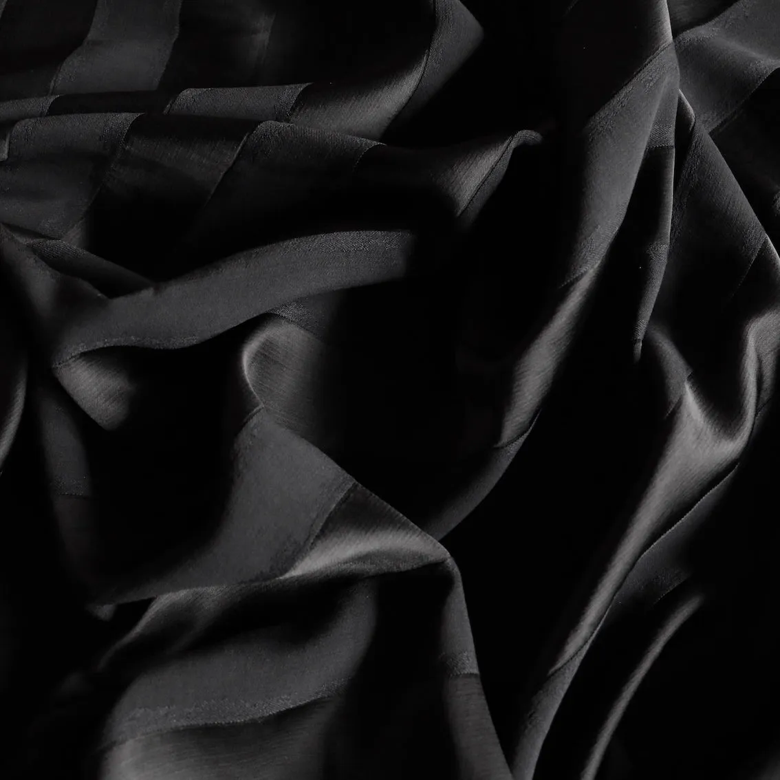 Black On Black Stripe Viscose