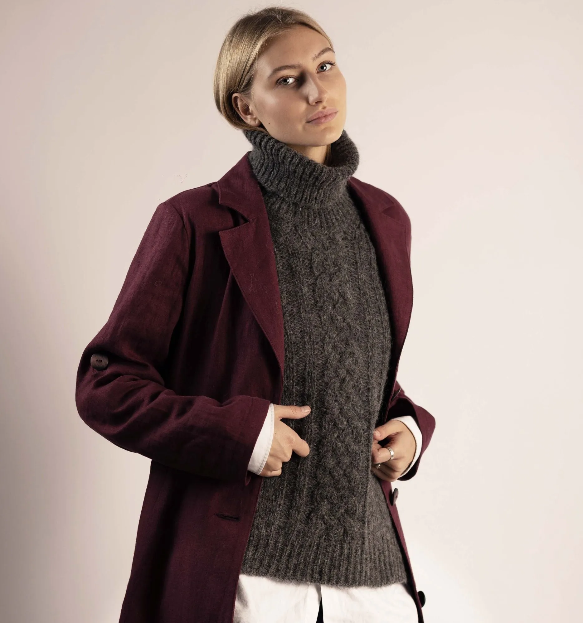Bonnie lang hør Trenchcoat