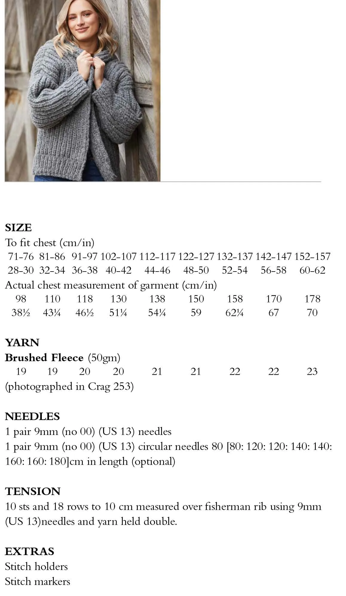 Brioche Jacket in Rowan Brushed Fleece - Digital Version RTP008-00002