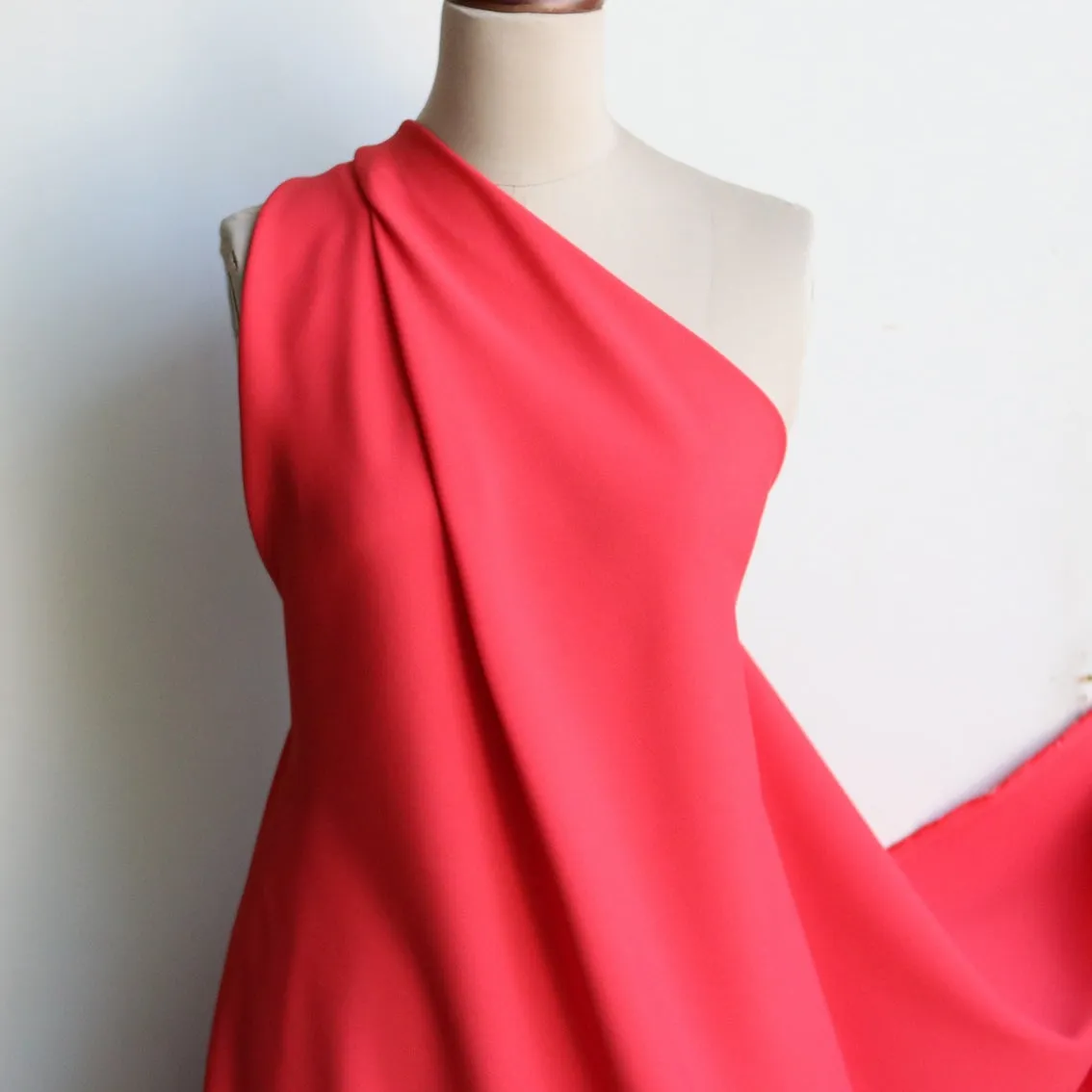 Cady Tangerine Satin Backed Crepe