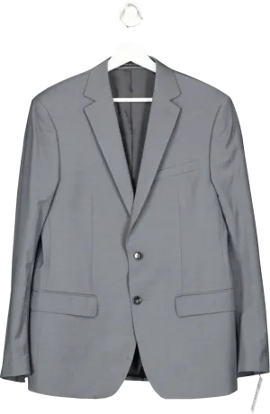Calvin Klein Grey Slim Technische Colbert Wool Blend Blazer UK 40"
