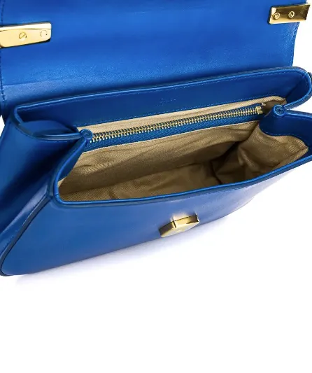CHLO C Blue Double Carry Bag Top Handle/Crossbody bag