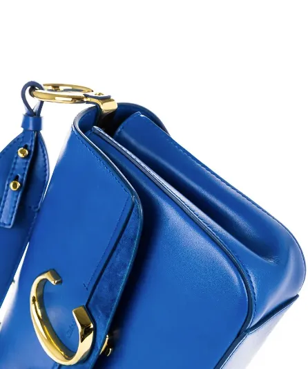 CHLO C Blue Double Carry Bag Top Handle/Crossbody bag