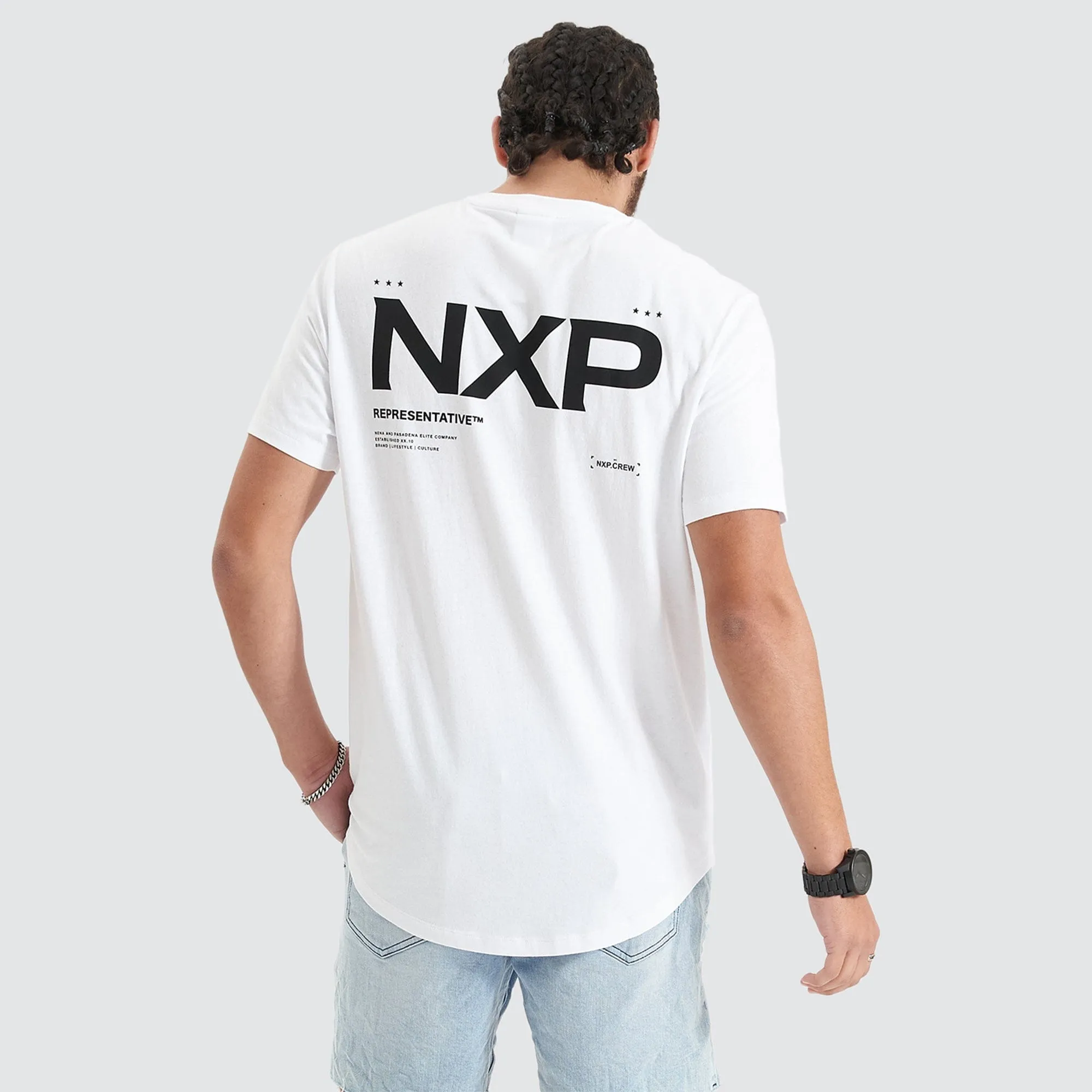Delta Time Dual Curved Tee Optical White