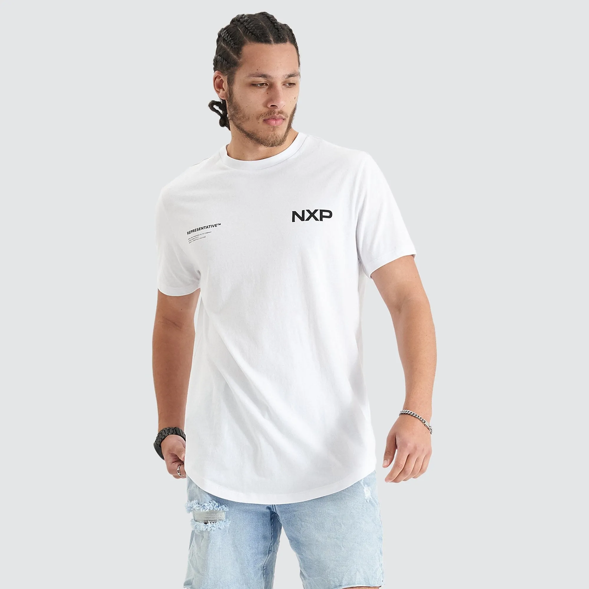 Delta Time Dual Curved Tee Optical White