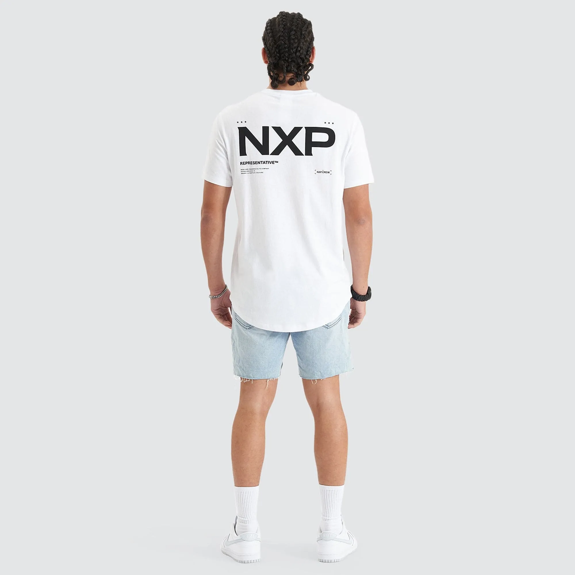 Delta Time Dual Curved Tee Optical White