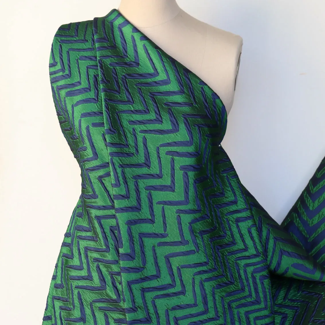 Emerald/Blu Mani Jacquard