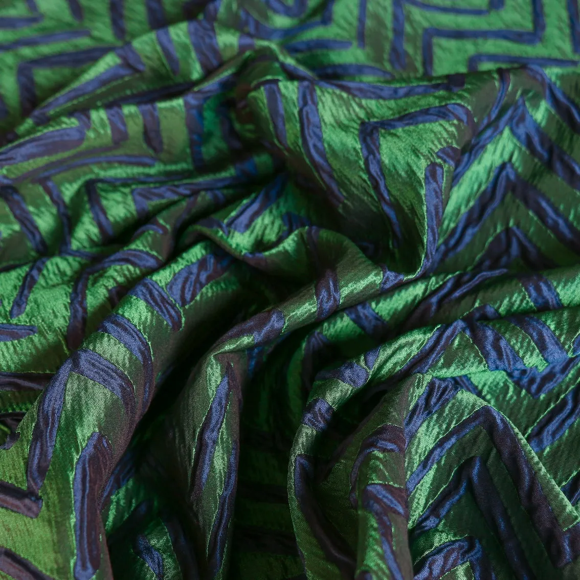 Emerald/Blu Mani Jacquard