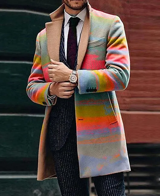 Francis  Groer Anzugkragen Mantel mit Taschen