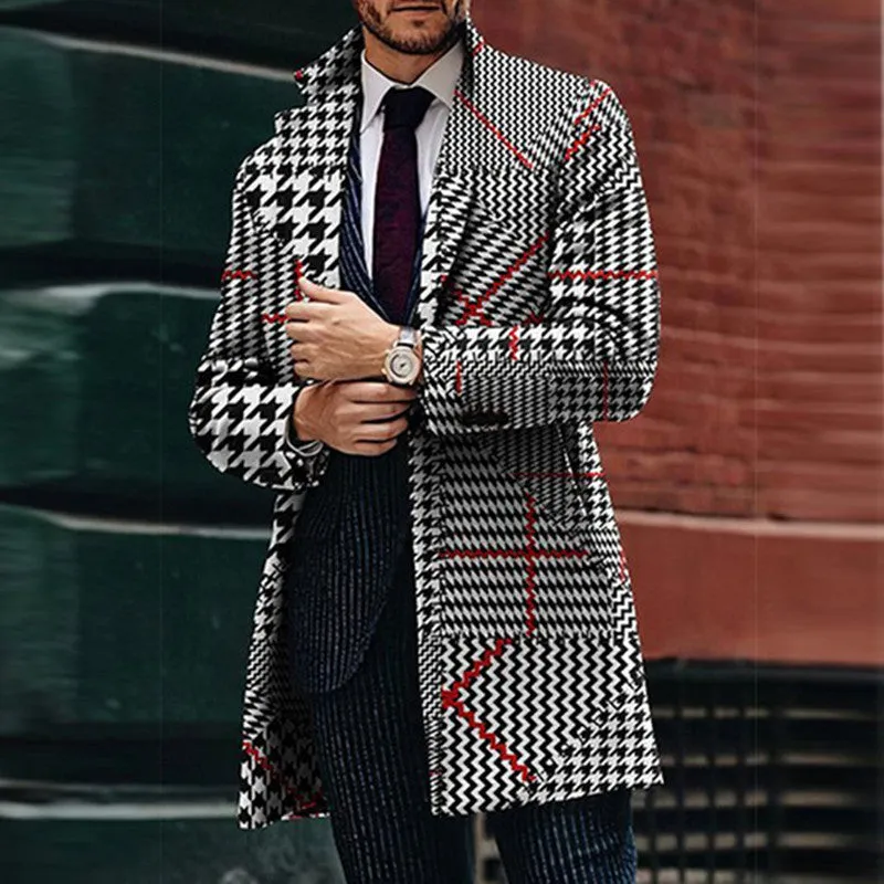 Francis  Groer Anzugkragen Mantel mit Taschen