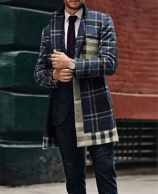 Francis  Groer Anzugkragen Mantel mit Taschen