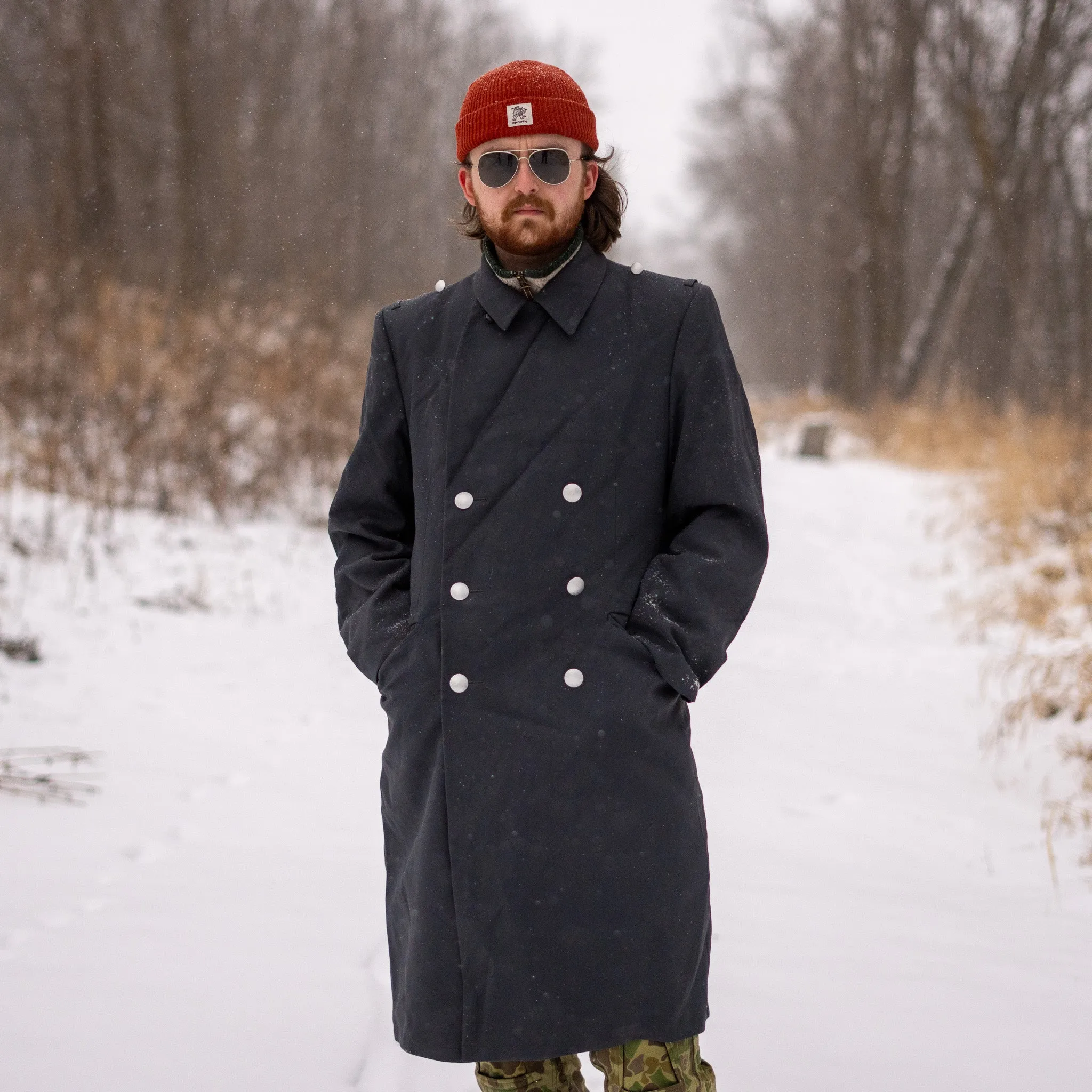 German Double-Breasted Overcoat w/Metal Buttons