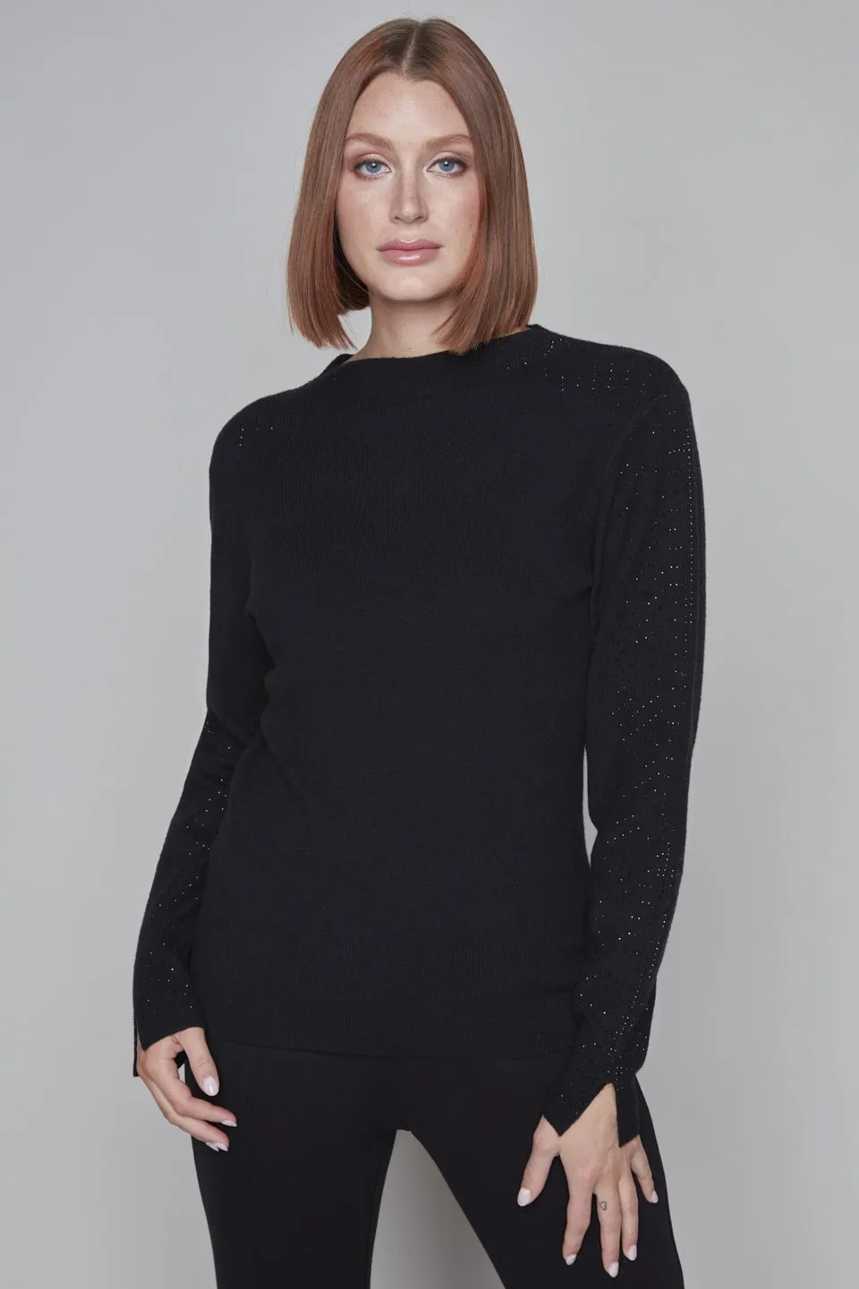 Glittering French Jewel Neck
