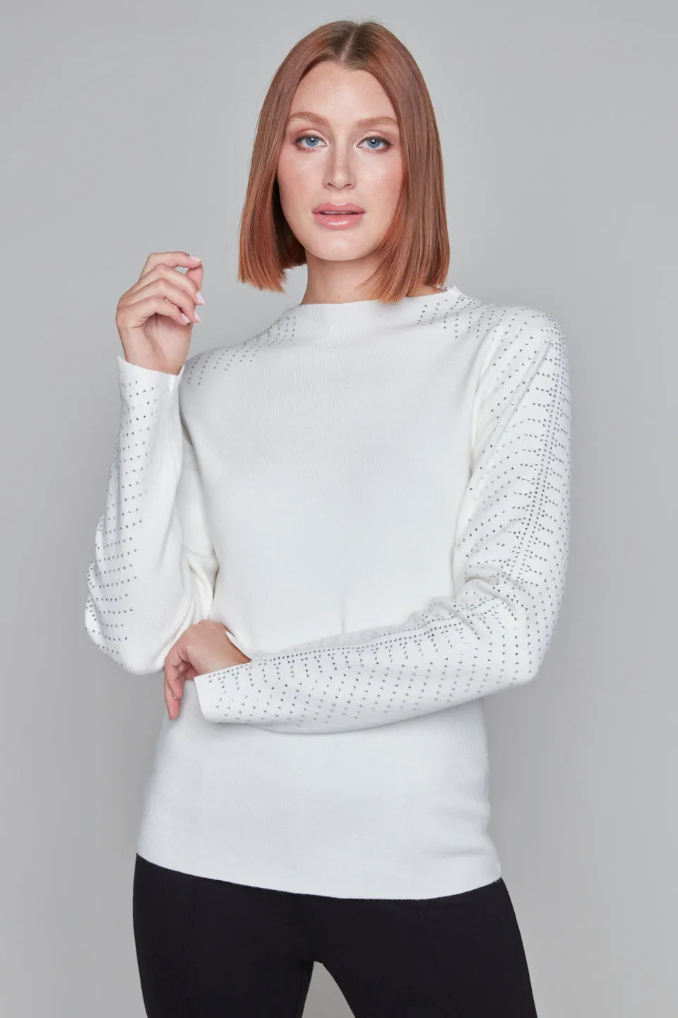 Glittering French Jewel Neck