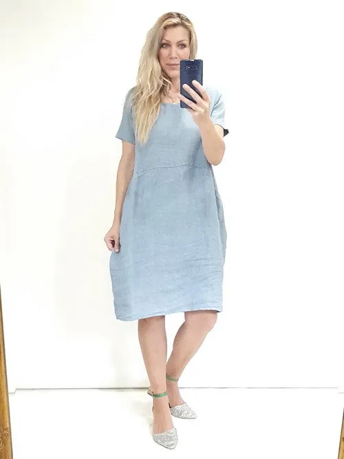Helga May Jungle Dress: Plain - Pale Petrol