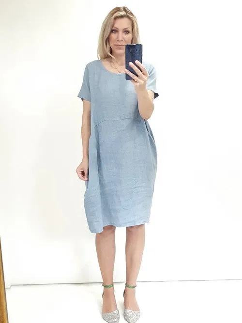 Helga May Jungle Dress: Plain - Pale Petrol