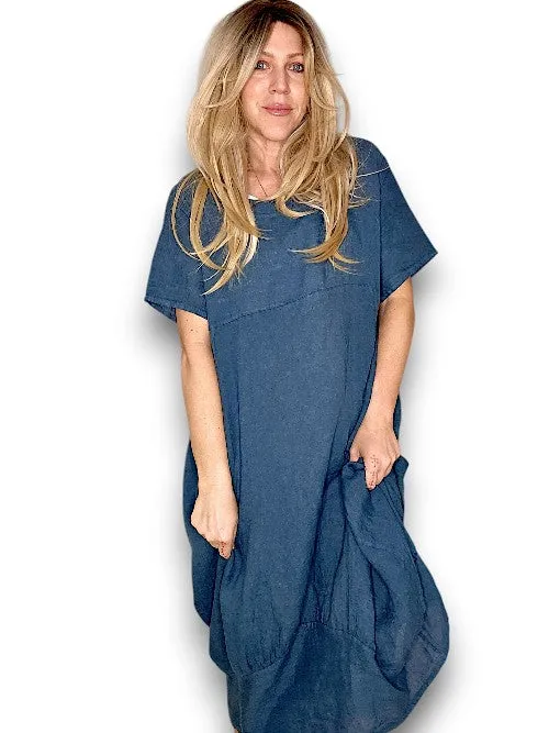 Helga May: Mid Sleeve Maxi Dress - Jade