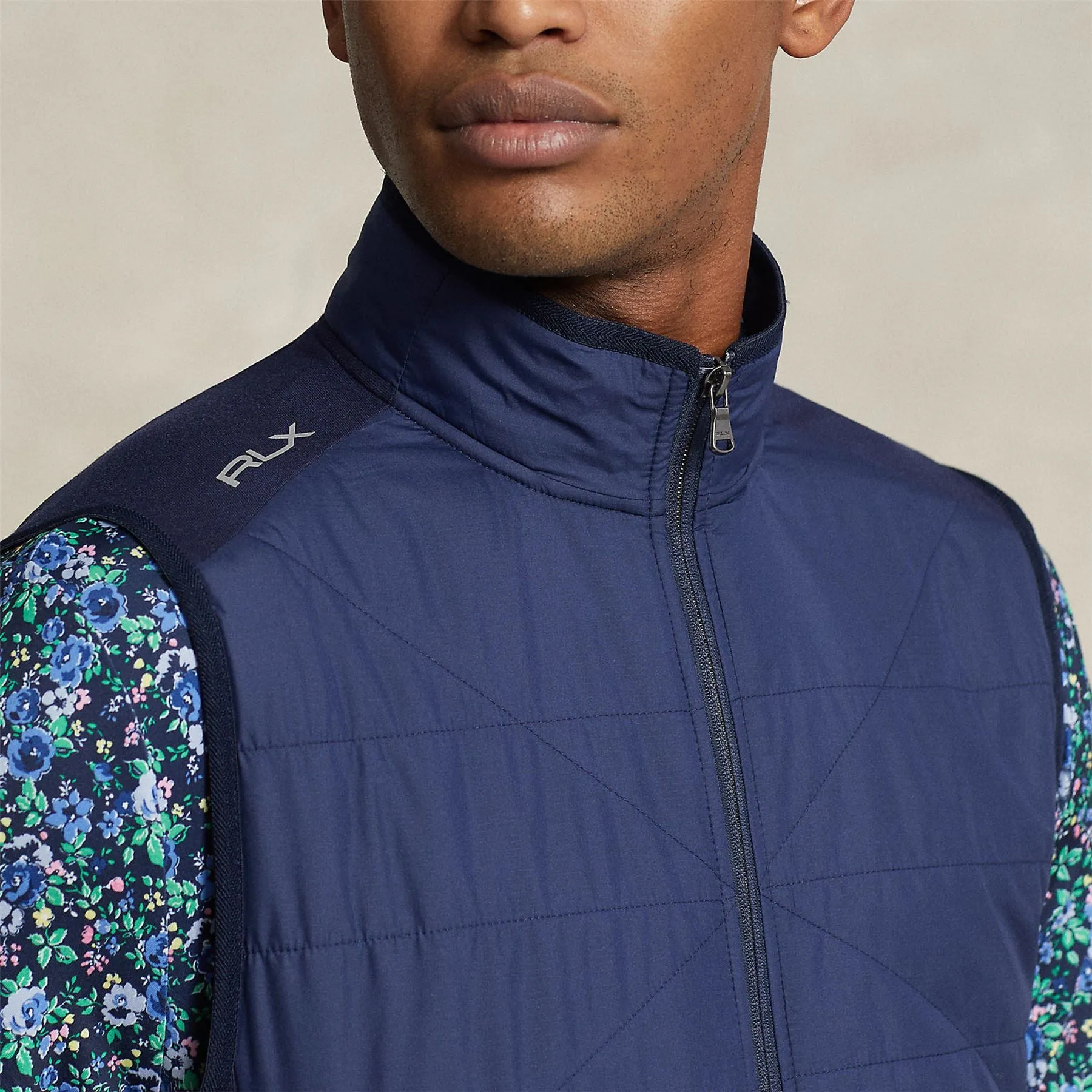 Hybrid Full Zip Vest Refined Navy - SS24