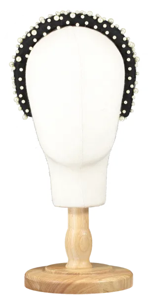 Jennifer Behr Black Noor Headband One Size