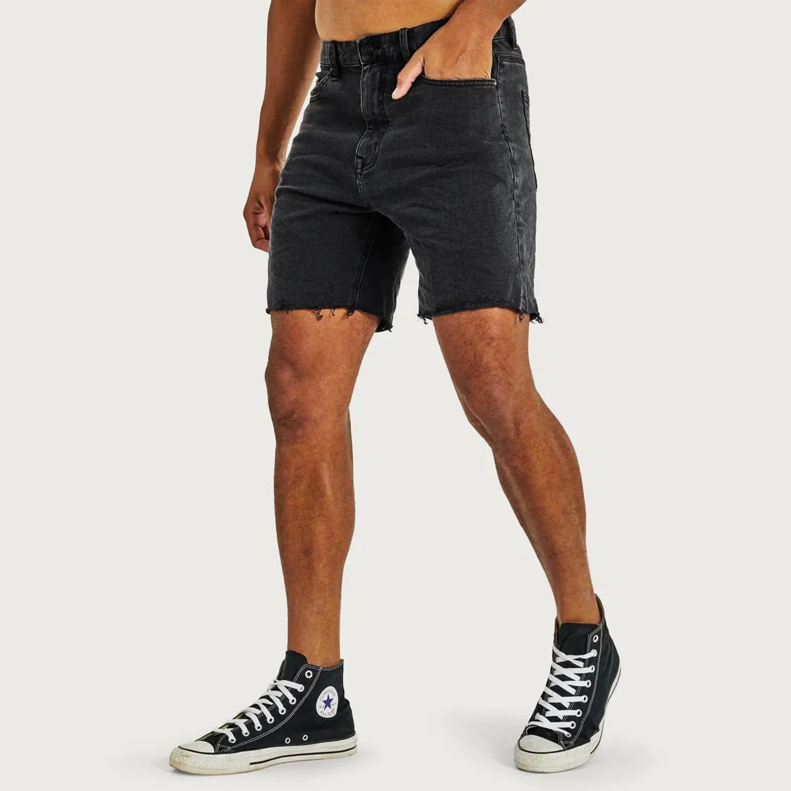 KS5 DENIM SHORT - VINTAGE BLACK