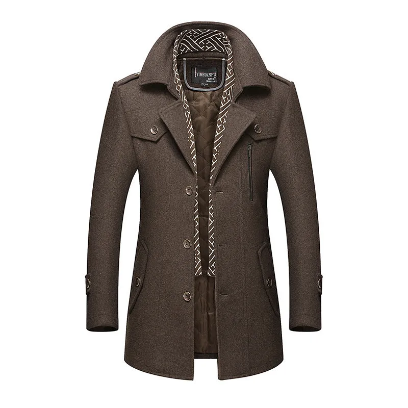 Leslie  Klassischer Herren-Peacoat aus Wolle