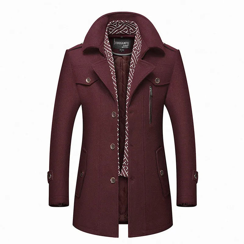 Leslie  Klassischer Herren-Peacoat aus Wolle