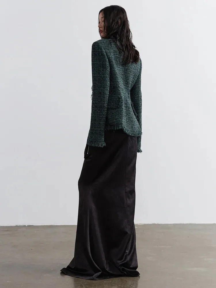 Marriagie Frayed Tweed Jacket