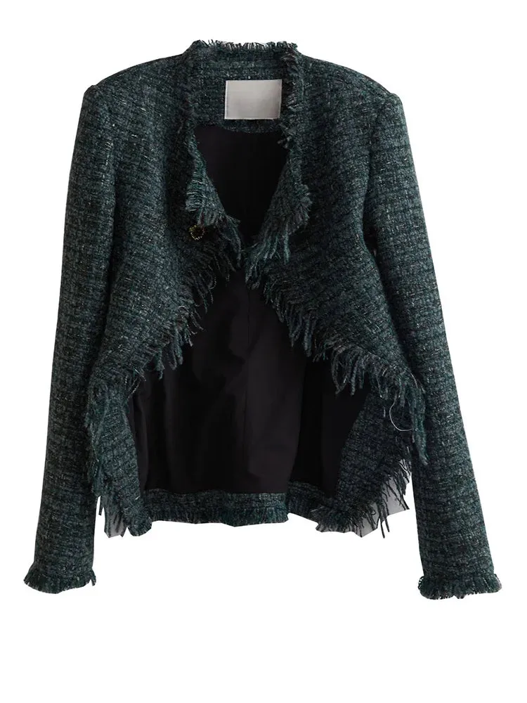 Marriagie Frayed Tweed Jacket