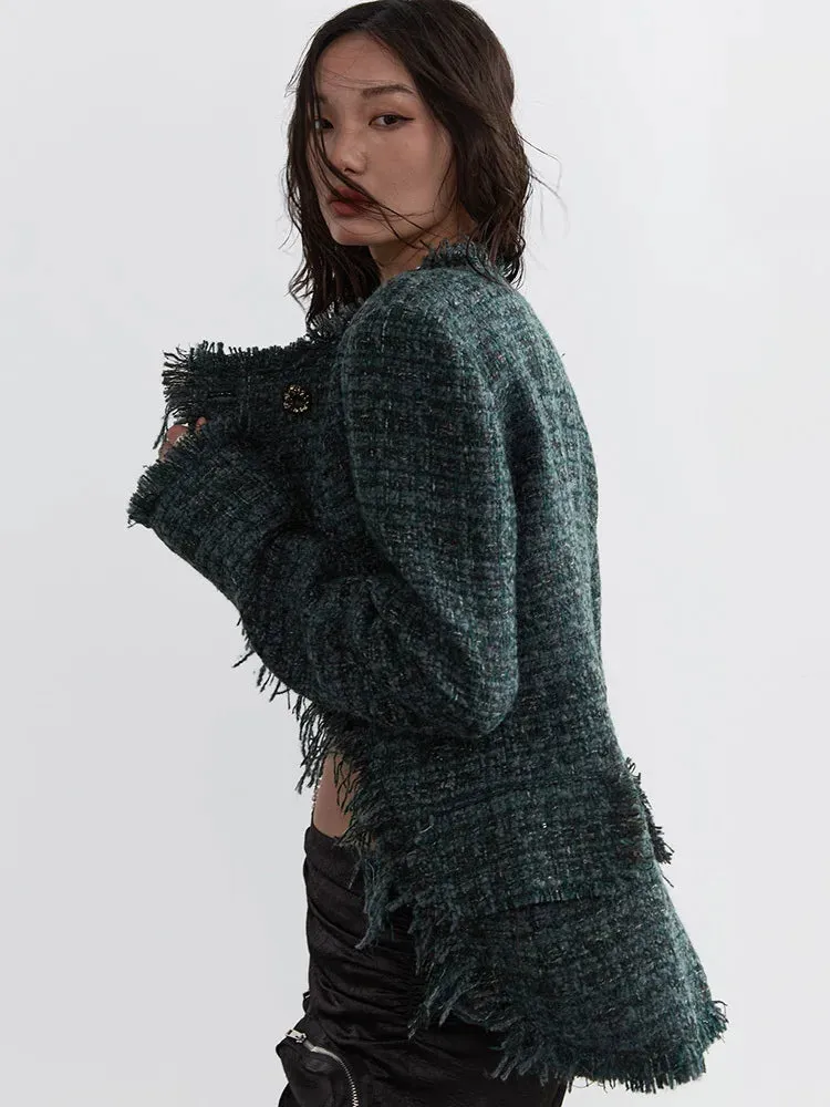 Marriagie Frayed Tweed Jacket