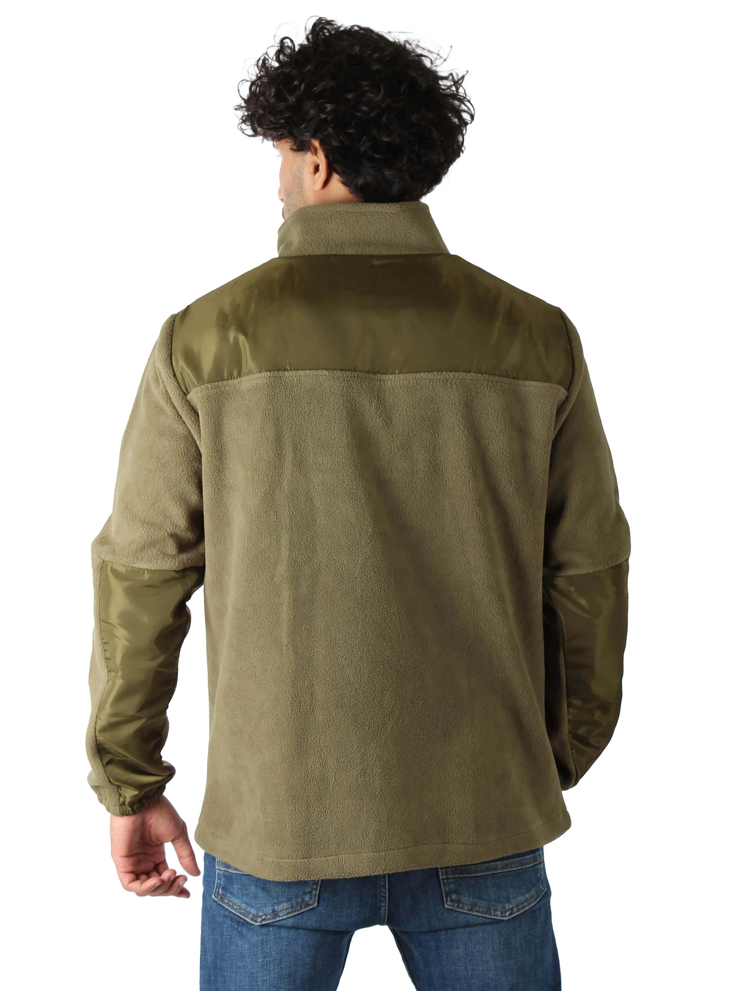 Polar Fleece Sweater Quarter Zip Tree Top  - Men