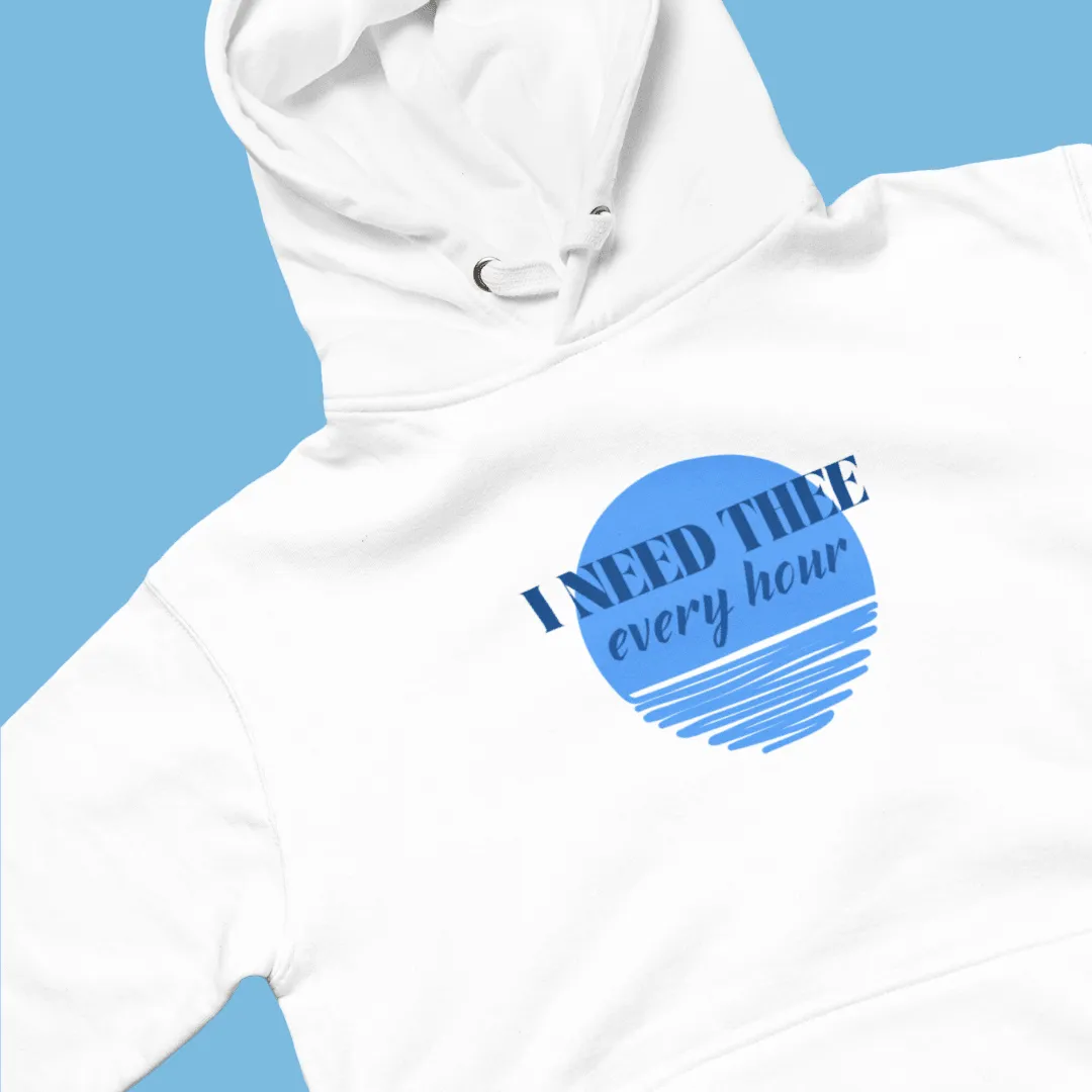"Hour by Hour" Hoodie - White/Blue