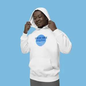 "Hour by Hour" Hoodie - White/Blue