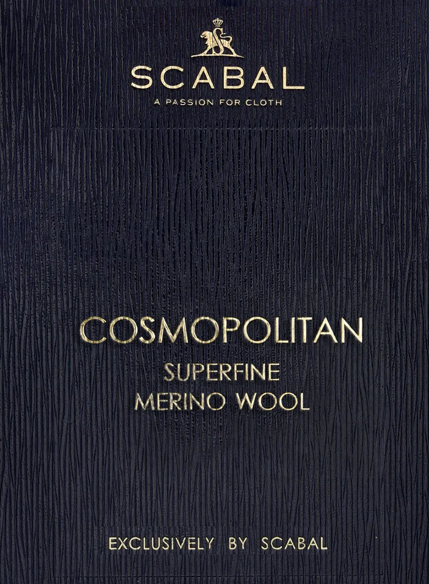 Scabal Cosmopolitan Windowpane Dark Blue Wool Jacket