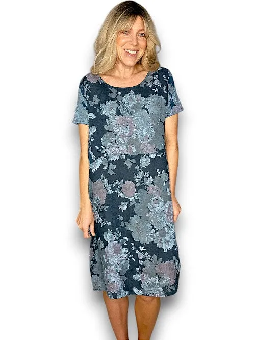 Sized Helga May Jungle Dress: Scarlett Rose - Dark Jade