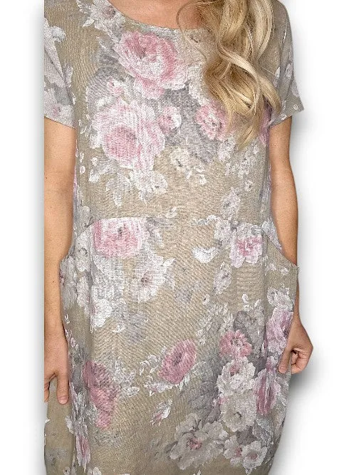 Sized Helga May Jungle Dress: Scarlett Rose - Mocha