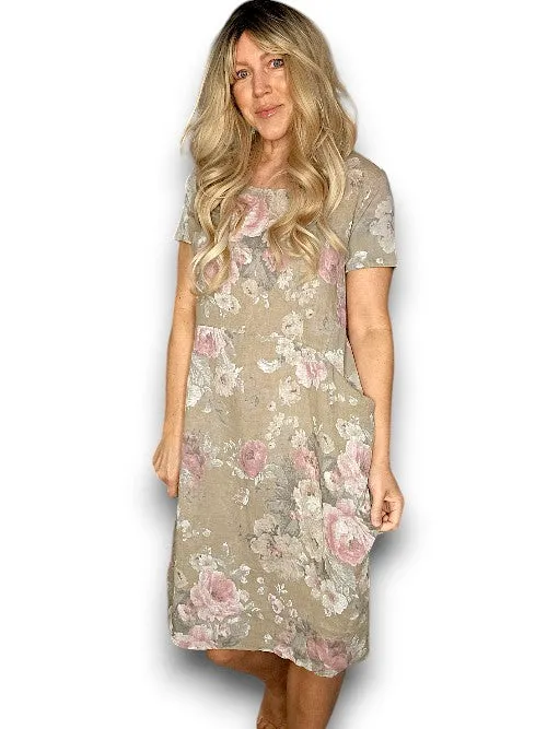 Sized Helga May Jungle Dress: Scarlett Rose - Mocha