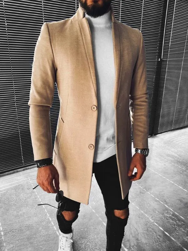 Stuart  Zweifarbiger Wollmantel fr Herren