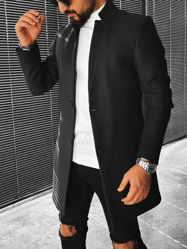 Stuart  Zweifarbiger Wollmantel fr Herren