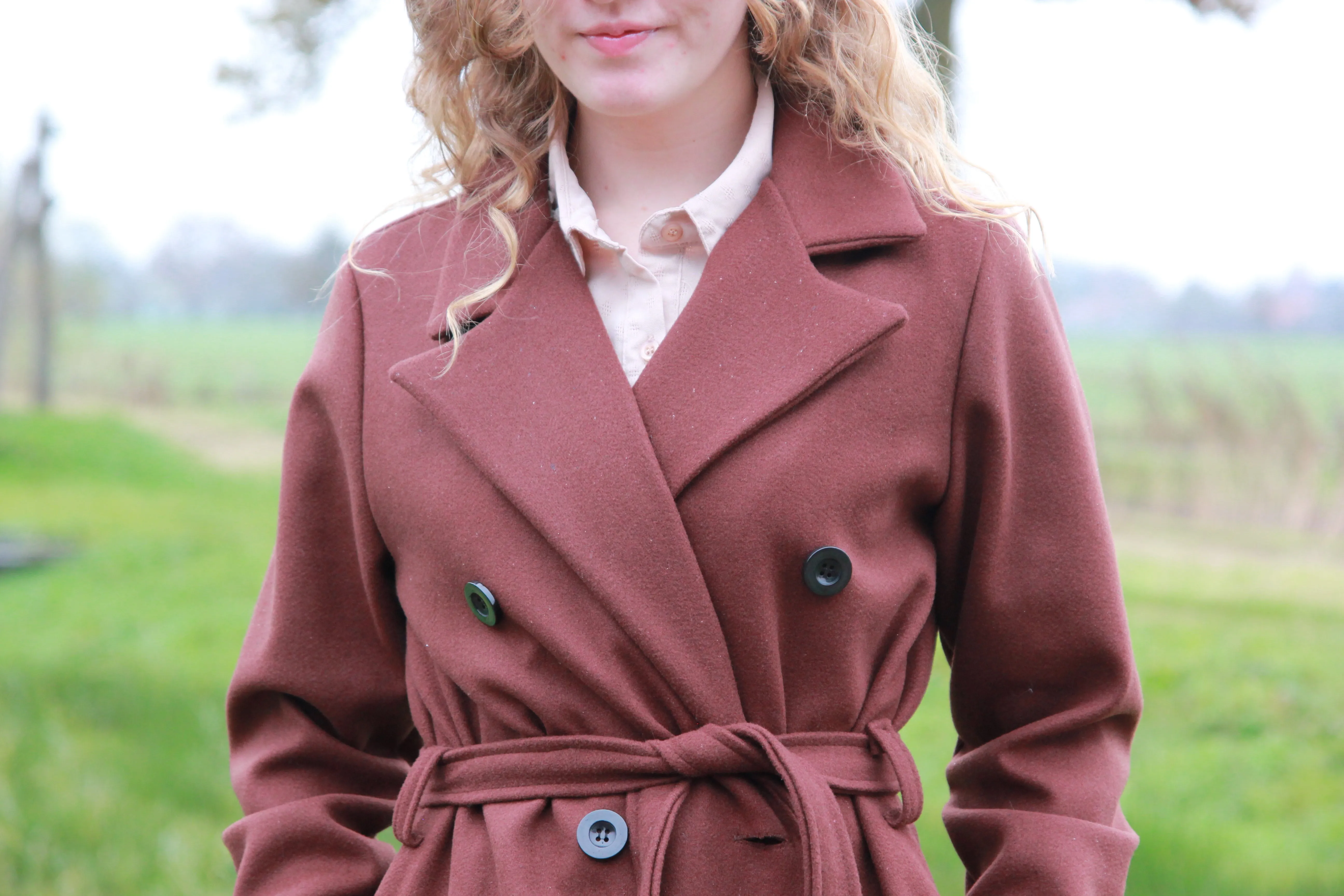 Trenchcoat met tailleriem Louise | Donkerbruin
