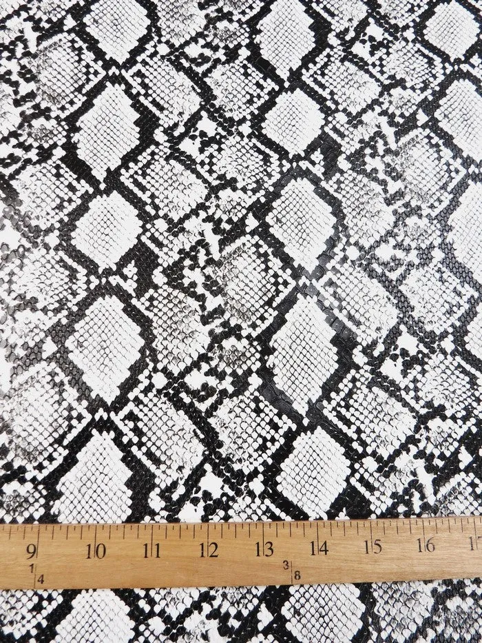 Venom Green / Calico Python Snake Vinyl Fabric