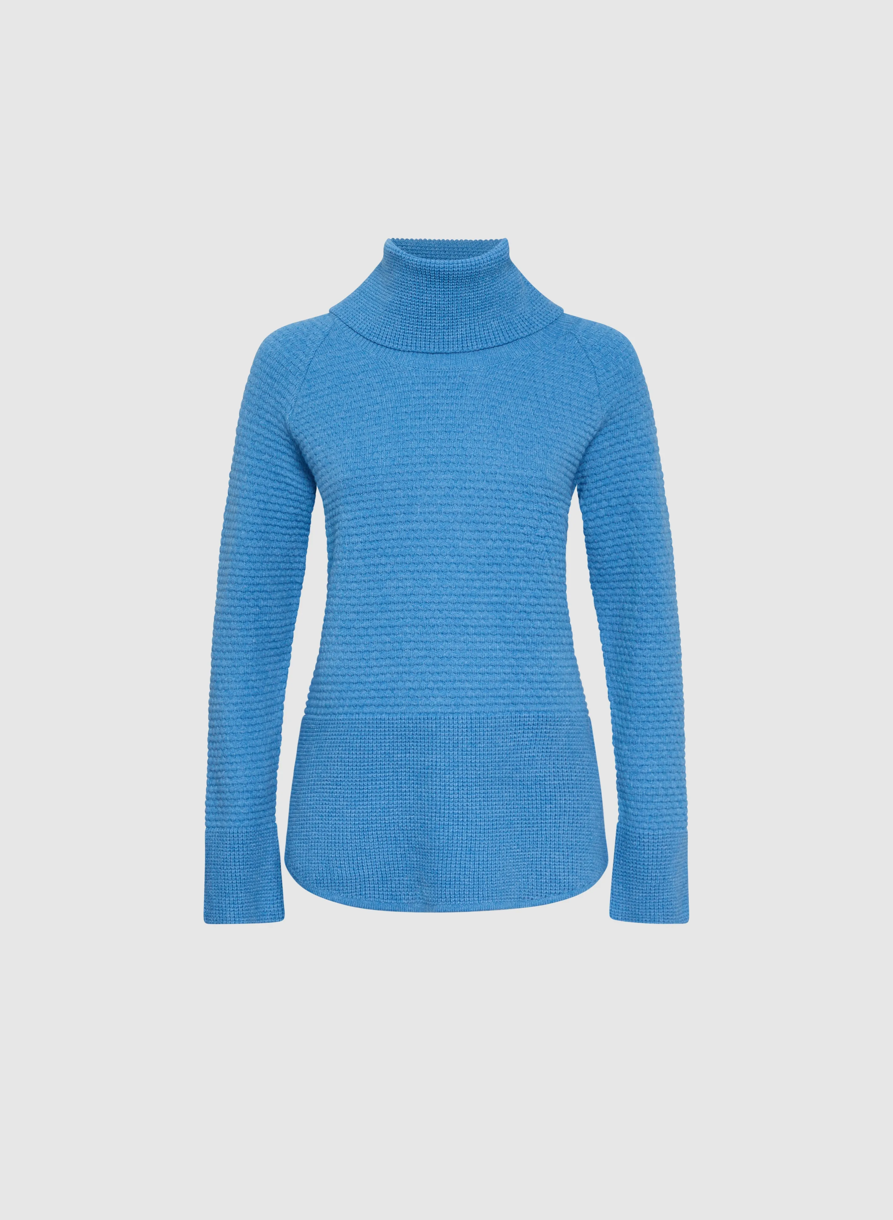 Waffle Knit Cowl Neck Sweater