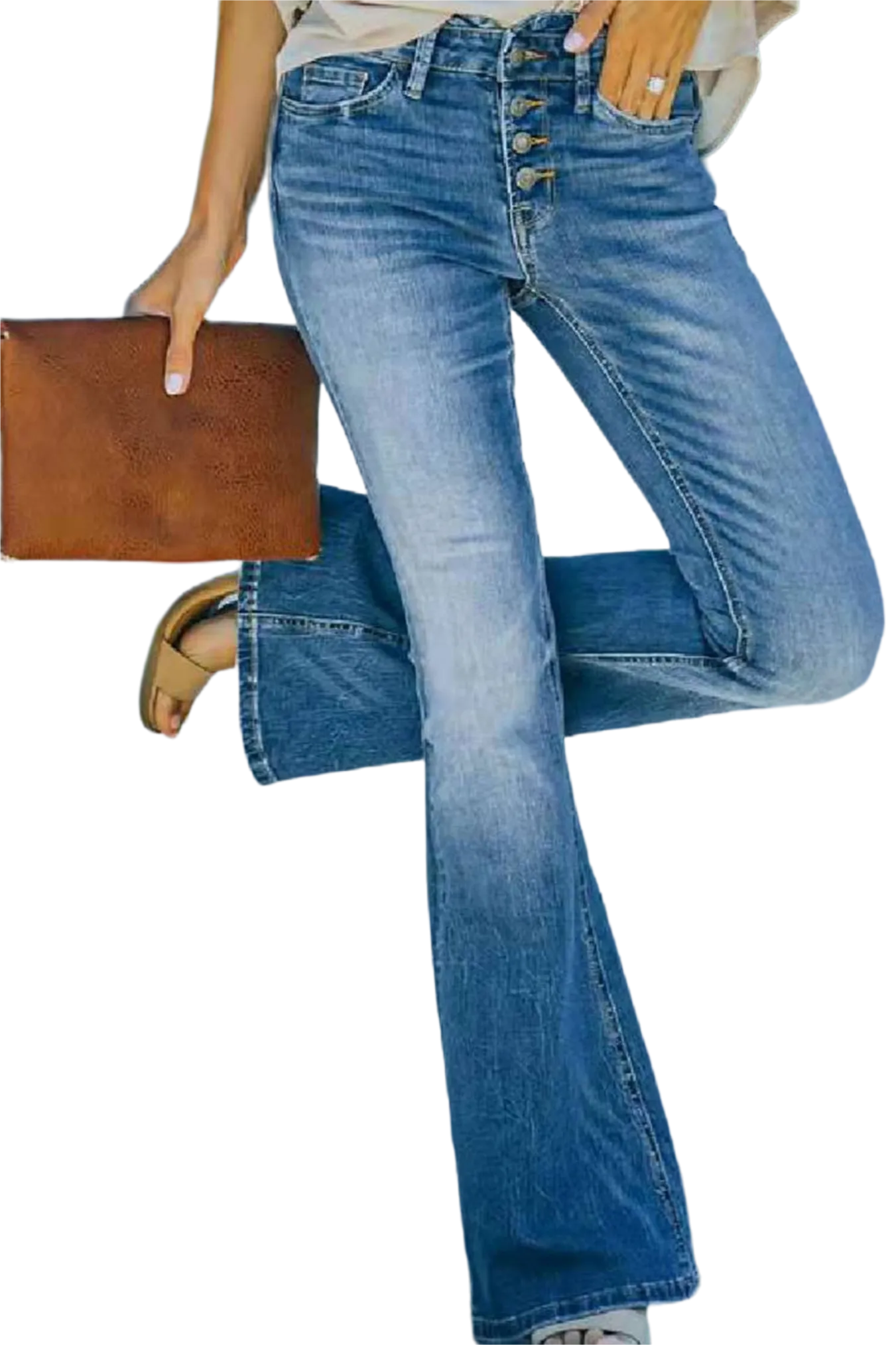 Wide Leg Long Jeans