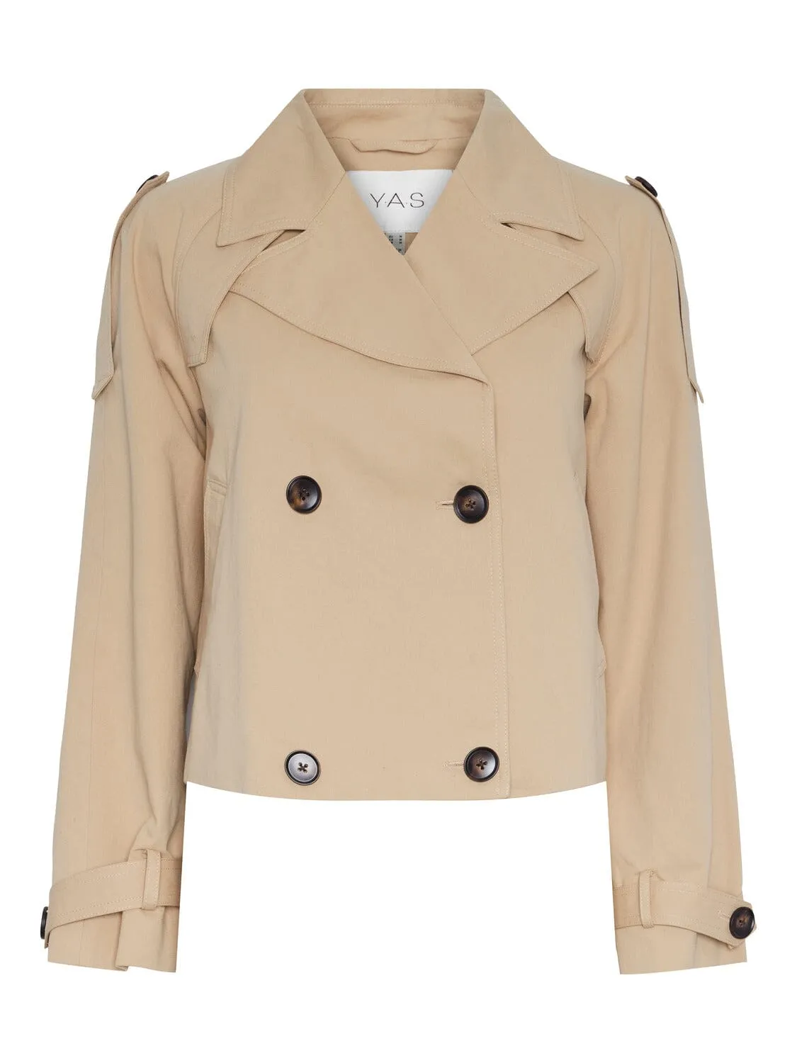 Y.A.S - Yasveneda Ls Short Trenchcoat - 4426673 Croissant