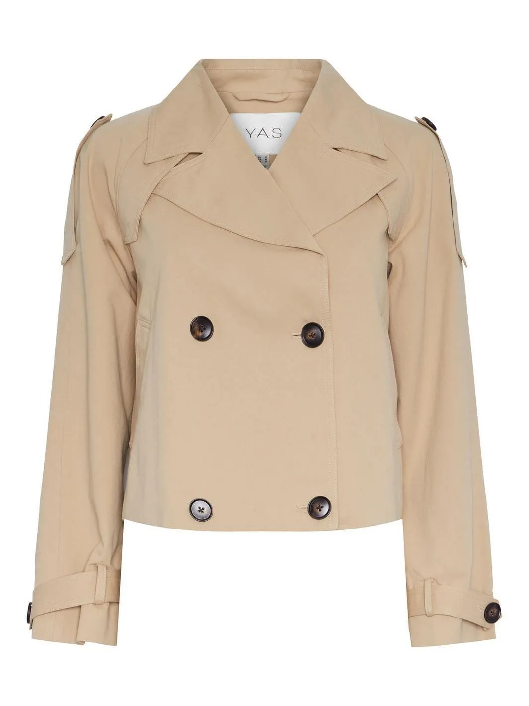 Y.A.S - Yasveneda Ls Short Trenchcoat - 4426673 Croissant