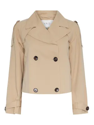Y.A.S - Yasveneda Ls Short Trenchcoat - 4426673 Croissant